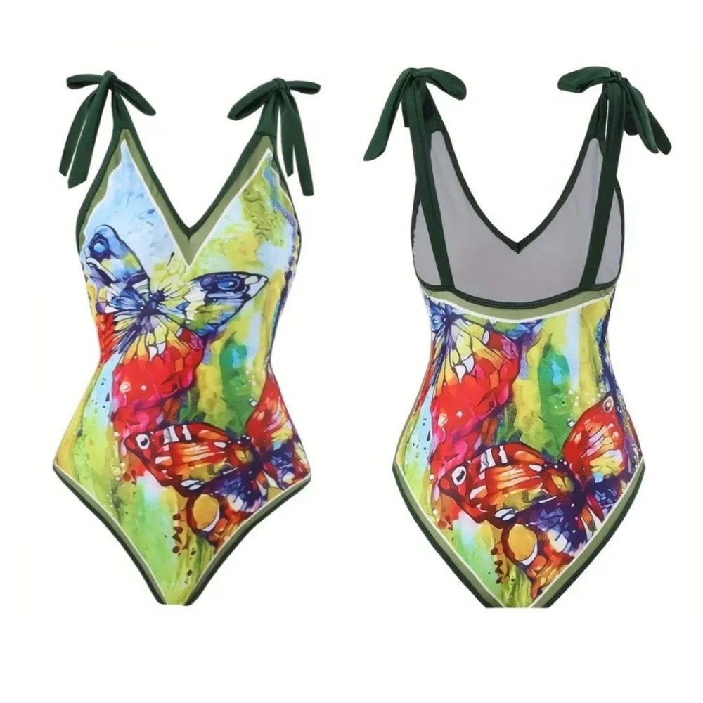 One Piece Swimsuit with Coordinating Wrap Sarong Coverup NWT - Picture 5 of 15